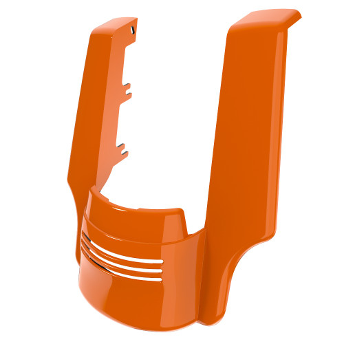 Advanblack Dual Cutout Baja Orange Stretched Rear Fender Extension For 2014+ Harley Davidson Touring