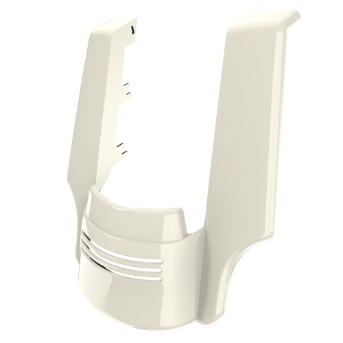 Advanblack Dual Cutout Birch White Stretched Rear Fender Extension For 2014+ Harley Davidson Touring Models