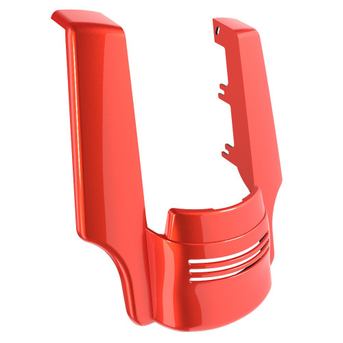 AdvanBlack  Dual Cutout Candy Orange Stretched Rear Fender Extension For '09-'13 Harley Davidson Touring Models