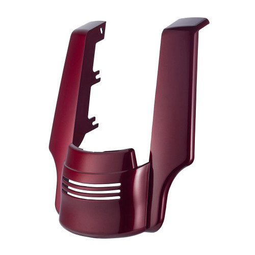 AdvanBlack Dual Cutout Stretched Rear Fender Extension For 2009-2013 Harley Davidson Touring Models - Crimson Red Sunglo