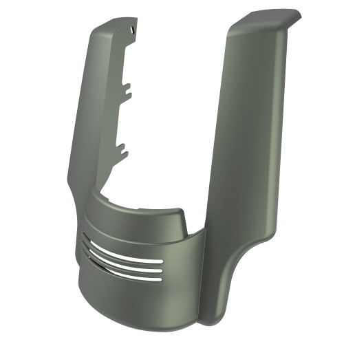 Advanblack Dual Cutout Zephyr Blue Stretched Rear Fender Extension For 2014+ Harley Davidson Touring Models