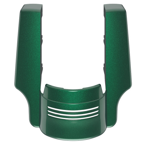 AdvanBlack  Dual Cutout Deep Jade pearl Stretched Rear Fender Extension For 2014+ Harley Davidson Touring Models