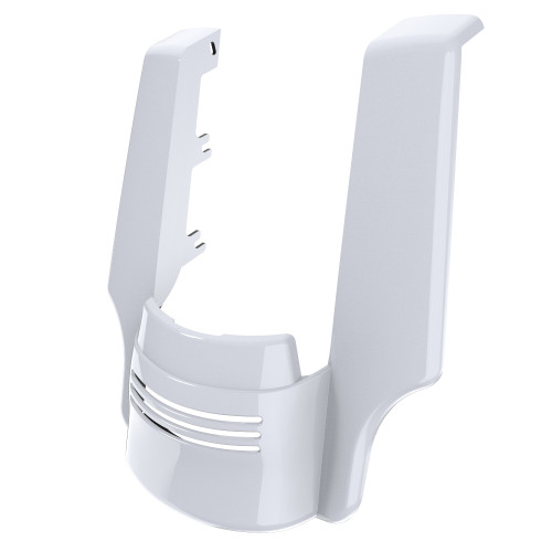 AdvanBlack  Dual Cutout Great White Pearl Stretched Rear Fender Extension For 2014+ Harley Davidson Touring Models