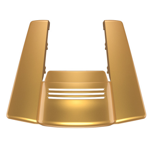 AdvanBlack No Cutout Black Hills Gold Stretched Rear Fender Extension For 2014+ Harley Davidson Touring Models