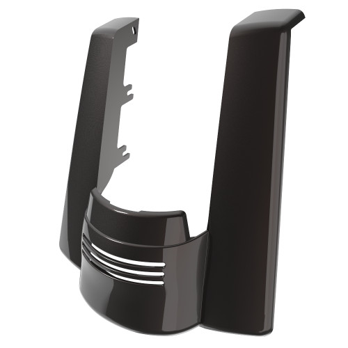 Advanblack No Cutout Black Jack Metallic Stretched Rear Fender Extension For 2014+ Harley Davidson Touring Models