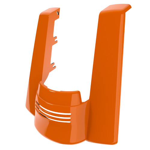 Advanblack No  Cutout Baja Orange Stretched Rear Fender Extension For 2014+ Harley Davidson Touring Models