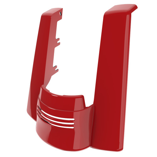 AdvanBlack No Cutout Billiard Red Stretched Rear Fender Extension For 2018+ Harley Davidson Touring Models