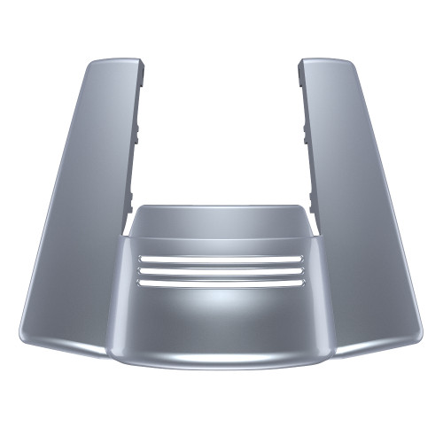 AdvanBlack No  Cutout Brilliant Silver Stretched Rear Fender Extension For 2014+ Harley Davidson Touring Models