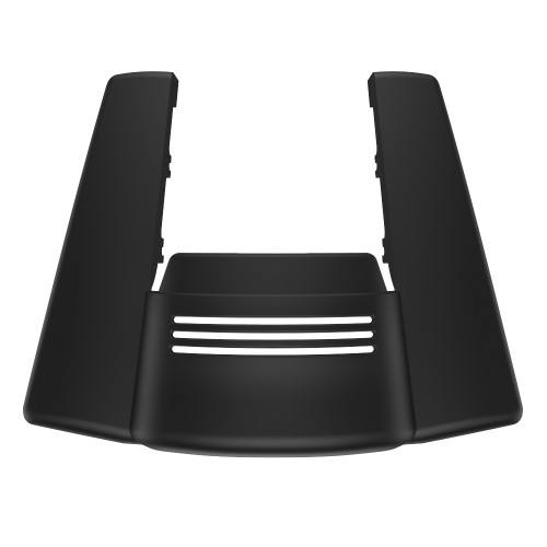 AdvanBlack No Cutout Denim Black Stretched Rear Fender Extension For 2014+ Harley Davidson Touring Models-