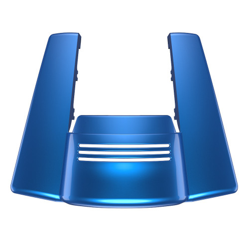 Advanblack No Cutout Electric Blue Stretched Rear Fender Extension For 2014+ Harley Davidson Touring Models