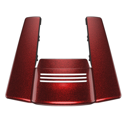 AdvanBlack No Cutout Hard Candy Hot Rod Red Flake Stretched Rear Fender Extension For 2014+ Harley Davidson Touring Models