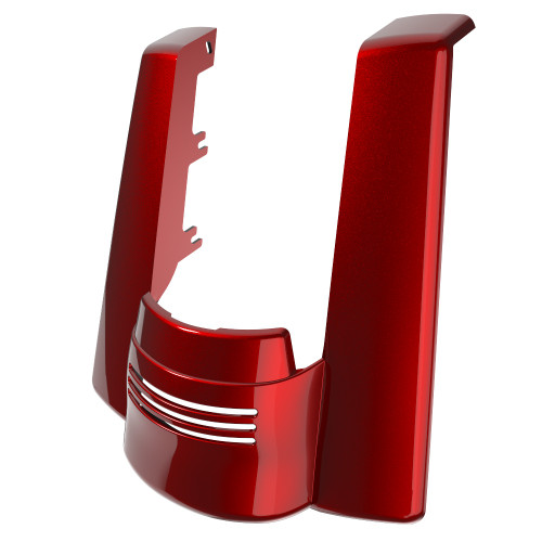 Advanblack No  Cutout Heirloom Red Fade Stretched Rear Fender Extension For 2014+ Harley Davidson Touring Models