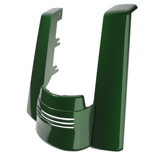 AdvanBlack No Cutout  Kinetic Green Stretched Rear Fender Extension For 2014+ Harley Davidson Touring Models