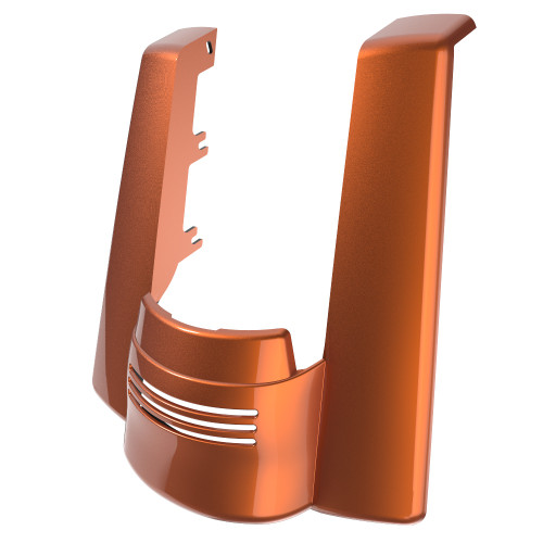 Advanblack No Cutout Scorched Orange Stretched Rear Fender Extension For 2014+ Harley Davidson Touring Models