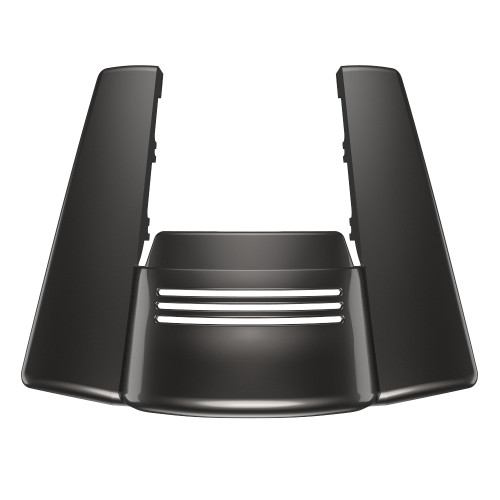 Advanblack No Cutout Silver Flux Stretched Rear Fender Extension For 2014+ Harley Davidson Touring Models