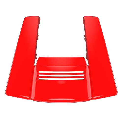 AdvanBlack No Cutout  Scarlet Red Stretched Rear Fender Extension For 2014+ Harley Touring Models