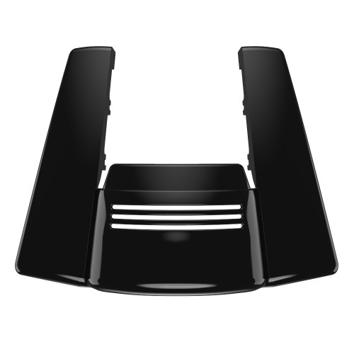 AdvanBlack No Cutout  Vivid Black  Stretched Rear Fender Extension For 2014+ Harley Davidson Touring Models