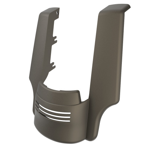 AdvanBlack Dual Cutout River Rock Gray Denim Stretched Rear Fender Extension For 2014+ Harley Davidson Touring Models