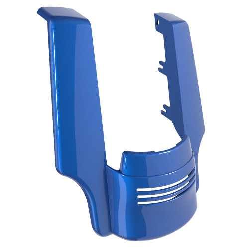 Advanblack Daul Cutout Superior Blue Stretched Rear Fender Extension For 2014+ Harley Davidson Touring Models