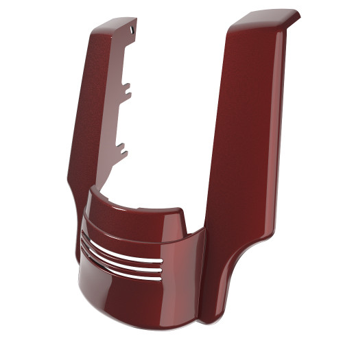 Advanblack Dual Cutout Stiletto Red Stretched Rear Fender Extension For 2014+ Harley Davidson Touring Models