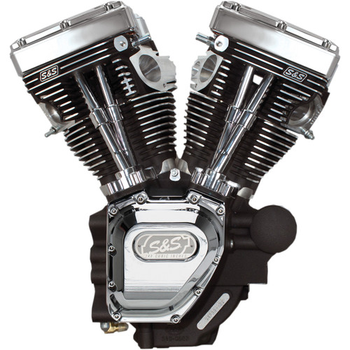 S&S Cycle #310-0548A - T143 Long Block Engine - Wrinkle Black and Chrome - Touring