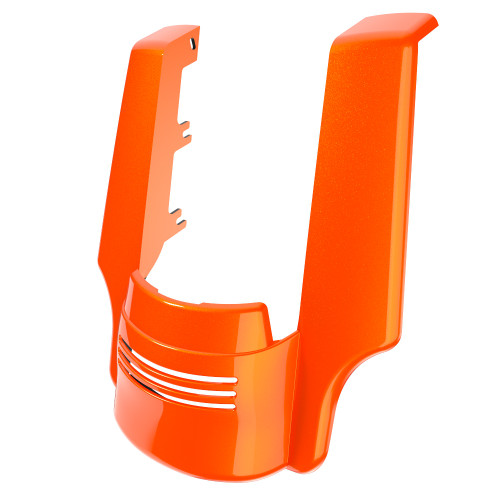 Wicked Orange Pearl Dual Cutout Stretched Rear Fender Extension For 2014+ Harley Davidson Touring