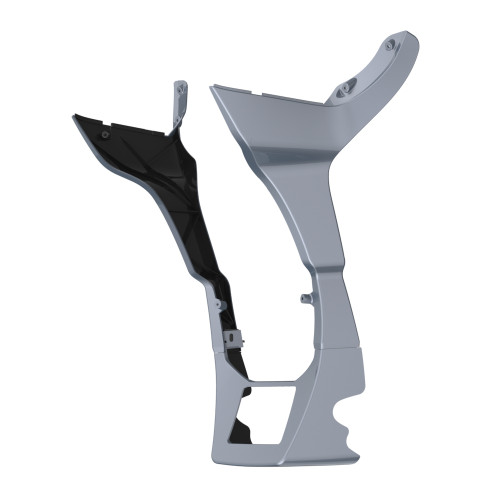 Gauntlet Grey Metallic Fairing Spoiler Kit for Harley Road Glide 2017-later