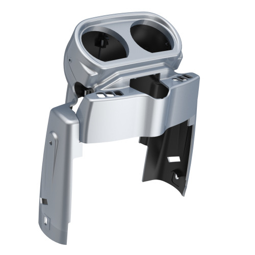 Advanblack Atlas Silver Metallic Gauge Cluster Cover for Harley Road Glide 2015up