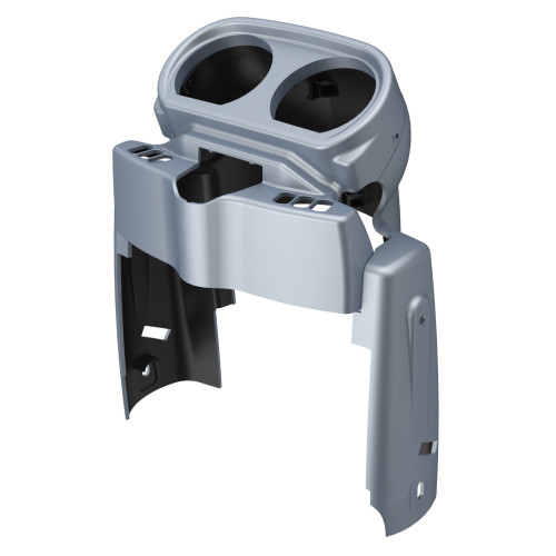 Advanblack Barracuda Silver Denim Gauge Cluster Cover for Harley Road Glide 2015up