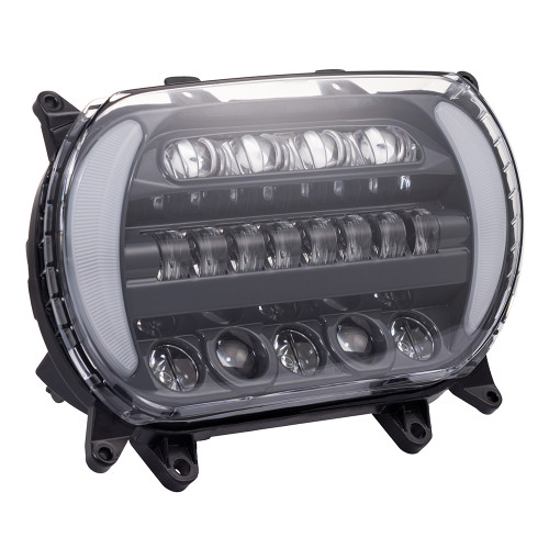 Gunship Gray Attack Headlight For 2015up Road Glide