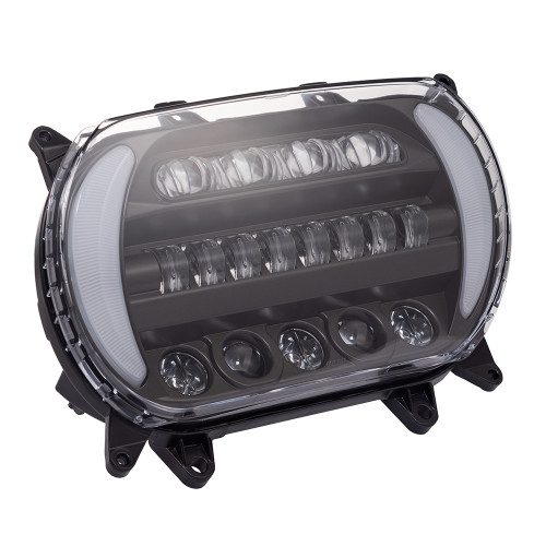 Industrial Gray Denim Attack Headlight For 2015up Road Glide