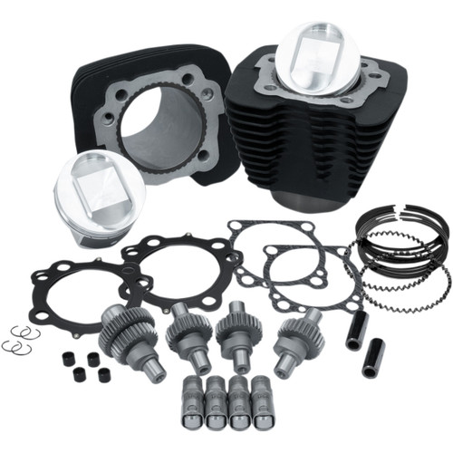 S&S Cycle #910-0701 - Hooligan Kit - 1200 cc to 1250 cc - Wrinkle Black - Sportster