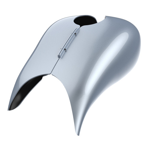 Advanblack Atlas Silver Metallic Extended Stretched Tank Cover for Harley 2008-2020 Street Glide & Road Glide