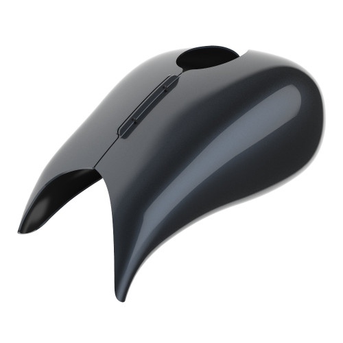 Advanblack Black Tempest Extended Stretched Tank Cover for Harley 2008-2020 Street Glide & Road Glide
