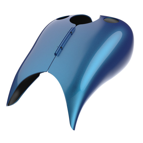 Advanblack Daytona Blue Extended Stretched Tank Cover for Harley 2008-2020 Street Glide & Road Glide