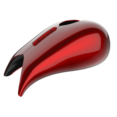Advanblack Heirloom Red Fade Extended Stretched Tank Cover for Harley 2008-2020 Street Glide & Road Glide
