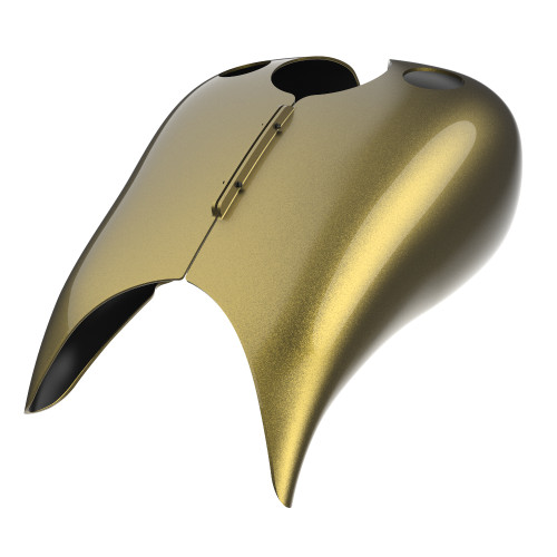 Advanblack Olive Gold Extended Stretched Tank Cover for Harley 2008-2020 Street Glide & Road Glide
