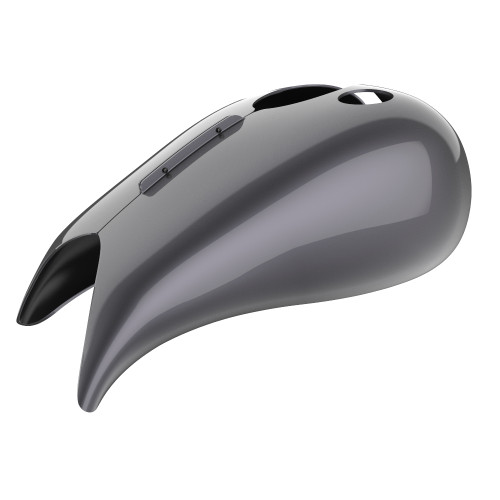 Advanblack Smoke Gray Extended Stretched Tank Cover for Harley 2008-2020 Street Glide & Road Glide