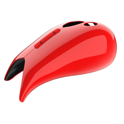 Advanblack Scarlet Red Extended Stretched Tank Cover for Harley 2008-2020 Street Glide & Road Glide