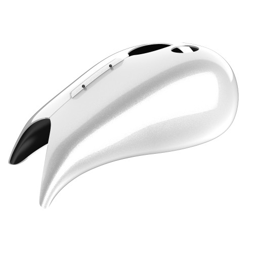 Advanblack White Hot Pearl Extended Stretched Tank Cover for Harley 2008-2020 Street Glide & Road Glide