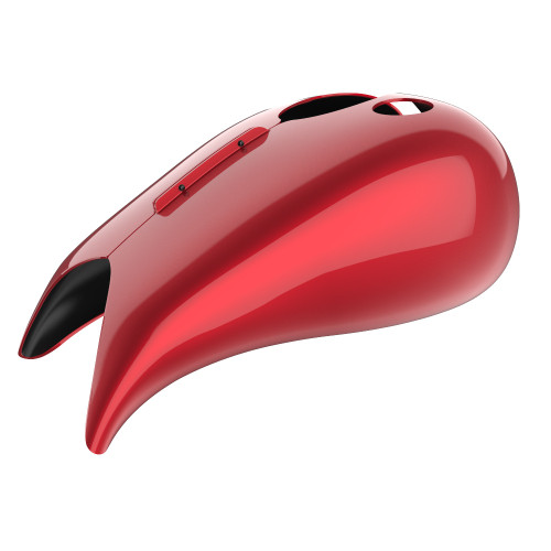 Advanblack Wicked Red Extended Stretched Tank Cover for Harley 2008-2020 Street Glide & Road Glide