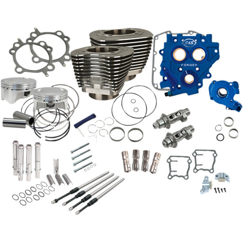 S&S Cycle #330-0668 - 110" Power Package Performance Kit - Chain Drive - Black