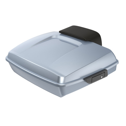 Advanblack Baracuda Silver Razor Tour Pack Pad For '97-'21 Harley Touring Street Electra Road Glide