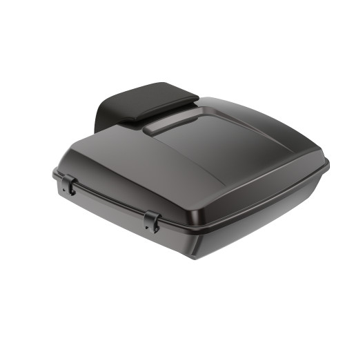 Advanblack Black Jack Metallic Razor Tour Pack Pad Trunk Luggage For '97-'21 Harley Touring Street Electra Road Glide