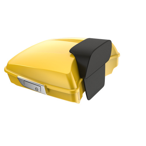 Advanblack Chrome Yellow Razor Tour Pack Pad Luggage Trunk For '97-'21 Harley Touring Street Electra Road Glide