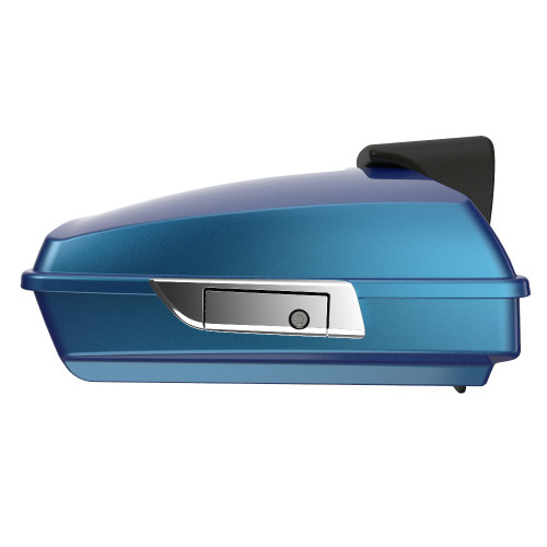 Advanblack Daytona Blue Razor Tour Pack Pak Luggage Trunk Pad For '97-'21 Harley Touring Street Electra Road Glide