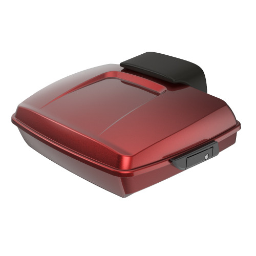 Advanblack Hard Candy Hot Rod Red Flake Razor Tour Pack Pad Luggage Trunk For '97-'21 Harley Davidson Touring Street Electra Road Glide