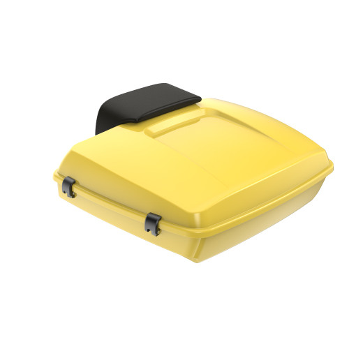 Industrial Yellow Rushmore Razor Tour Pack Pad Black Latch Hardware For  '97-'22 Harley Touring / Softail