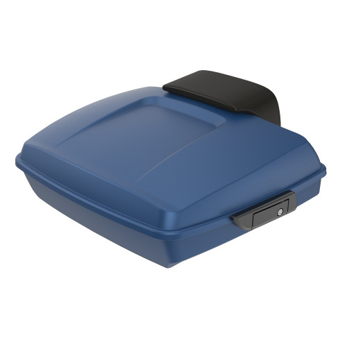 Advanblack Legend Blue Denim Razor Tour Pack Pad Luggage Trunk For '97-21' Harley Touring Street Electra Road Glide