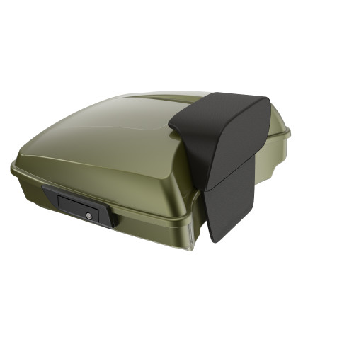 Advanblack Mineral Green Metallic Razor Tour Pack Pak Luggage Trunk Pad For '97-'22 Harley Touring Street Electra Road Glide